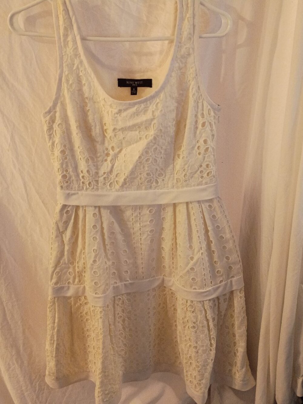 Women's Size 6 Nine West Eyelet Mini Dress